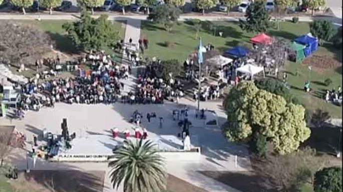 Reinauguraron la plaza, “corazón de la comunidad”