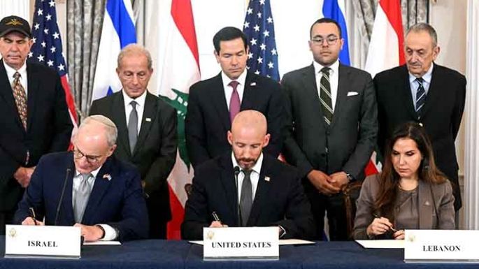 Firmaron un acuerdo marco para la paz en Medio Oriente