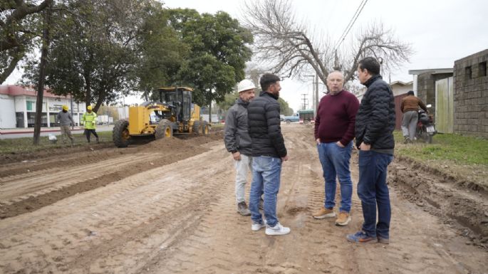 Comenzaron los trabajos para construir una colectora sobre avenida Perón en barrio Industrial