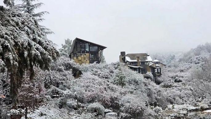 Aguanieve y mucho frío en las sierras