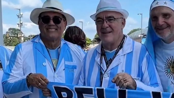 Bellvillenses con traje albiceleste alentaron a la Selección en el pase a cuartos