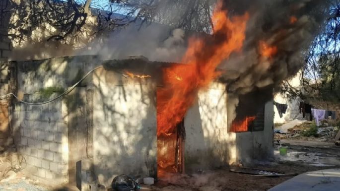 Incendio generalizado en una vivienda de Villa Nueva