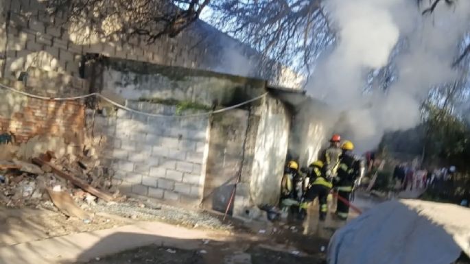 Incendio generalizado en una vivienda de Villa Nueva