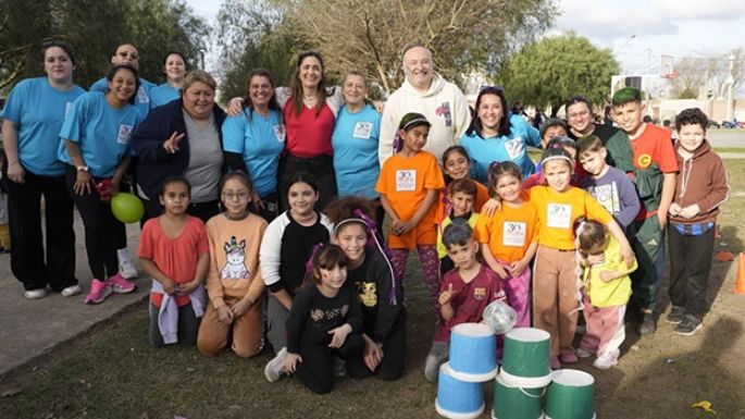 Cientos festejaron en Los Olmos