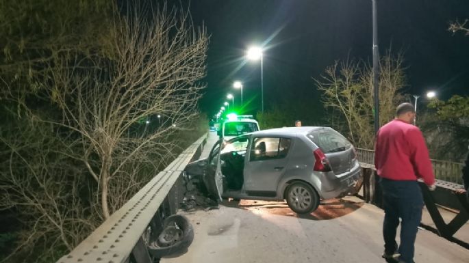 Choque en solitario en el “puente negro”