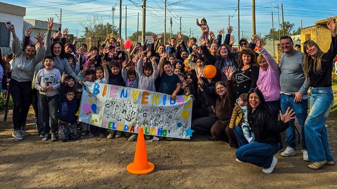 Darío Capitani y su equipo festejaron el Día del Niño en el Nicolás Avellaneda