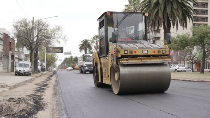 Habilitan un nuevo tramo sobre bulevar Alvear y avanzan los trabajos de repavimentación